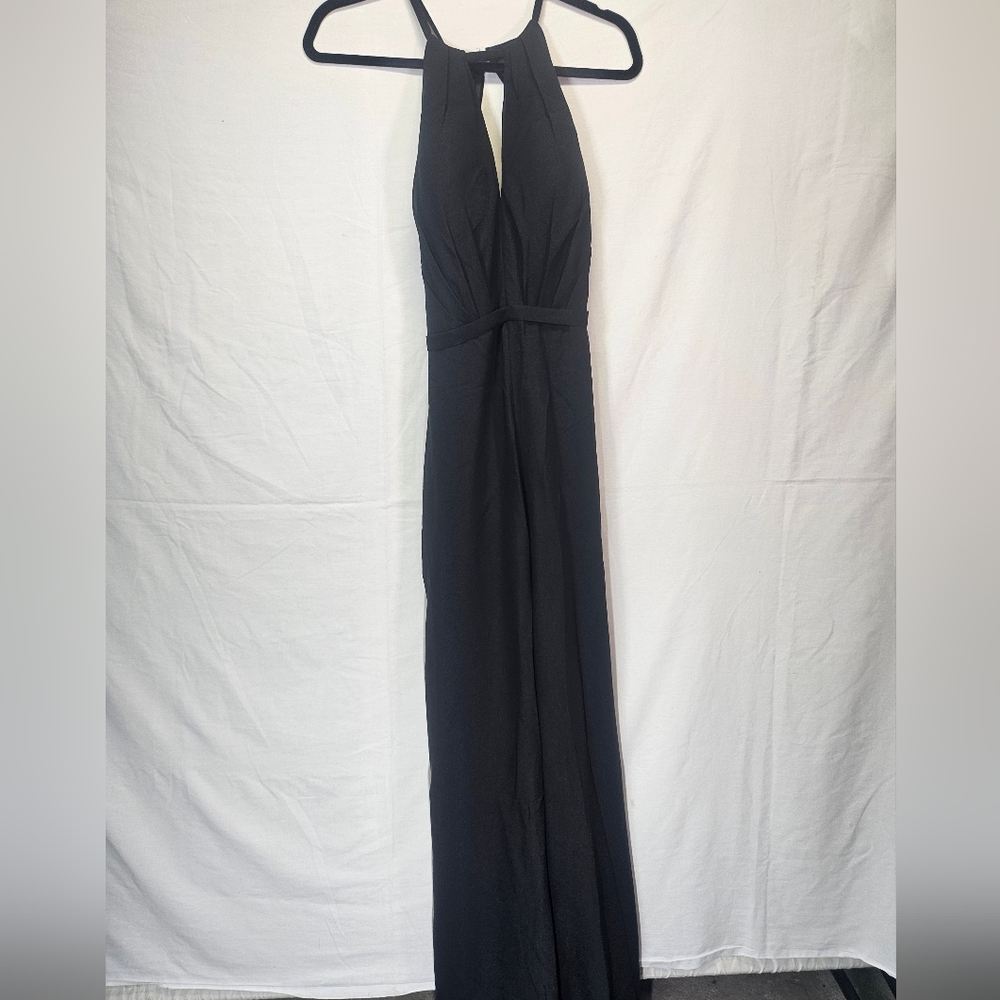 Elegant Black Wide Legged Chiffon Jumpsuit by Make You Pretty More